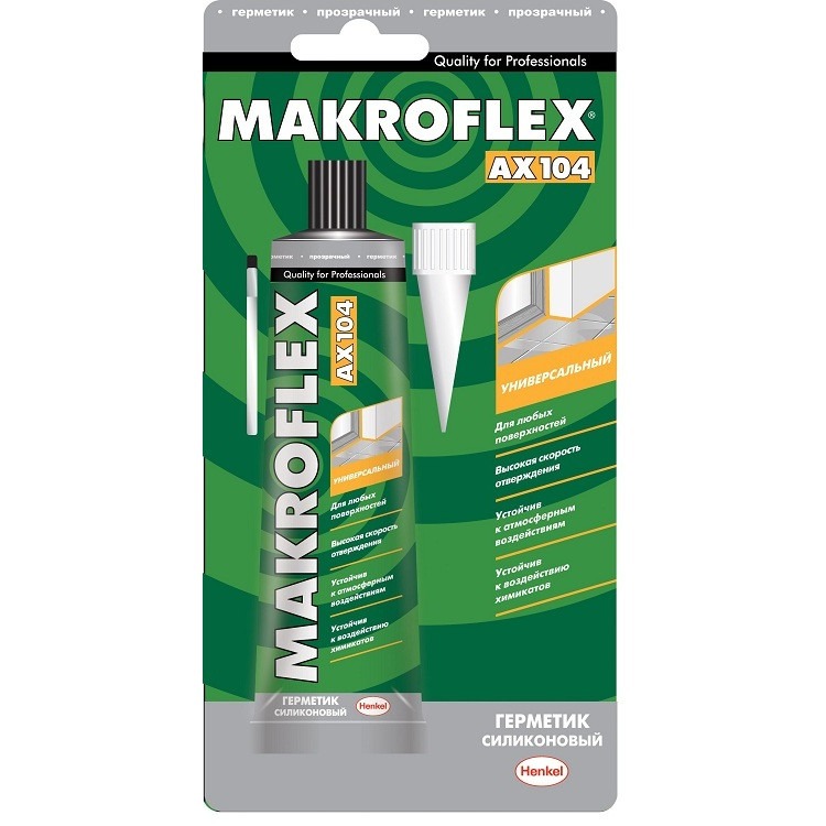 MAKROFLEX AX104 Универсальный Прозрачный, 85 мл, туба