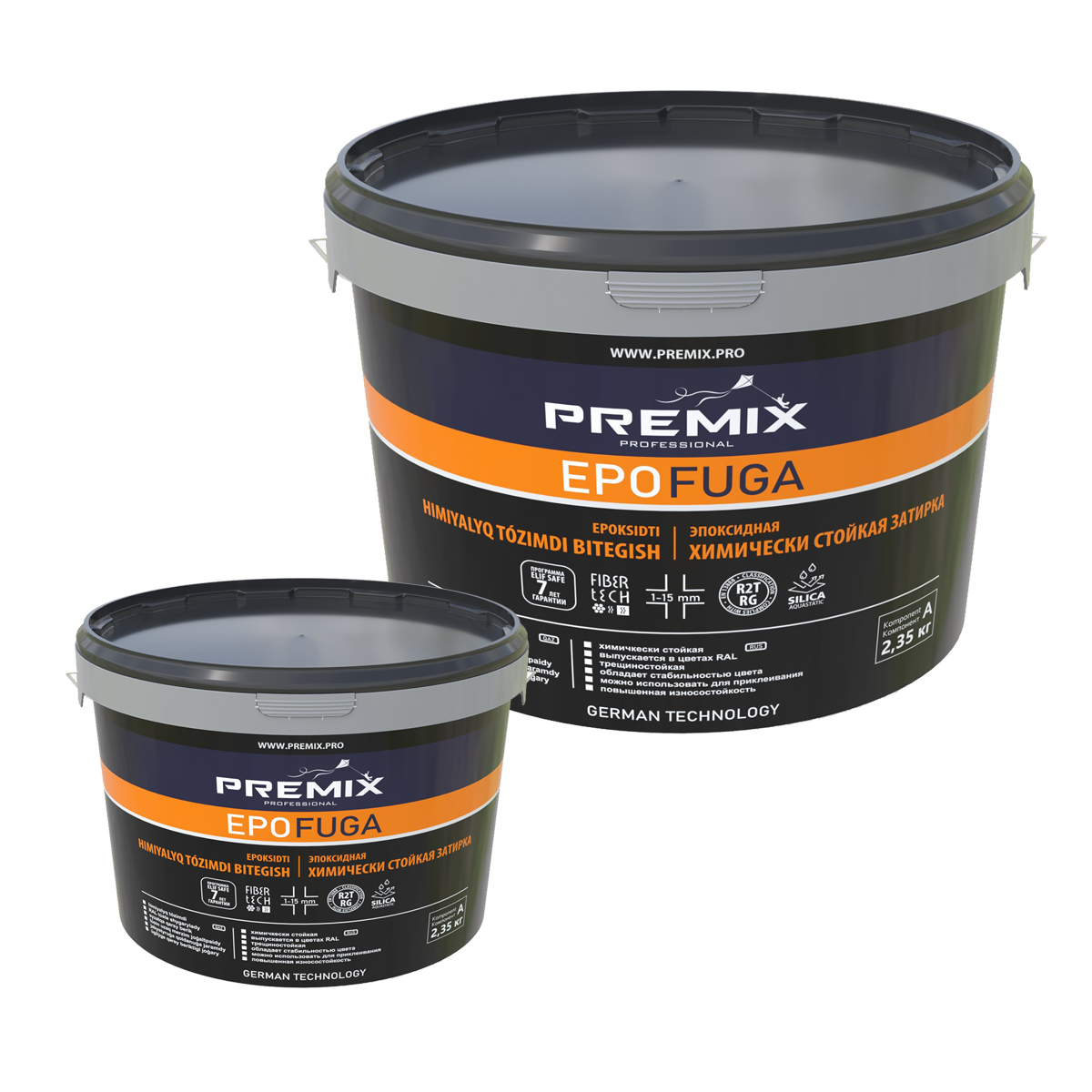 Premix Epo Fuga  (2,5 кг) двухкомпонентная светло-серая